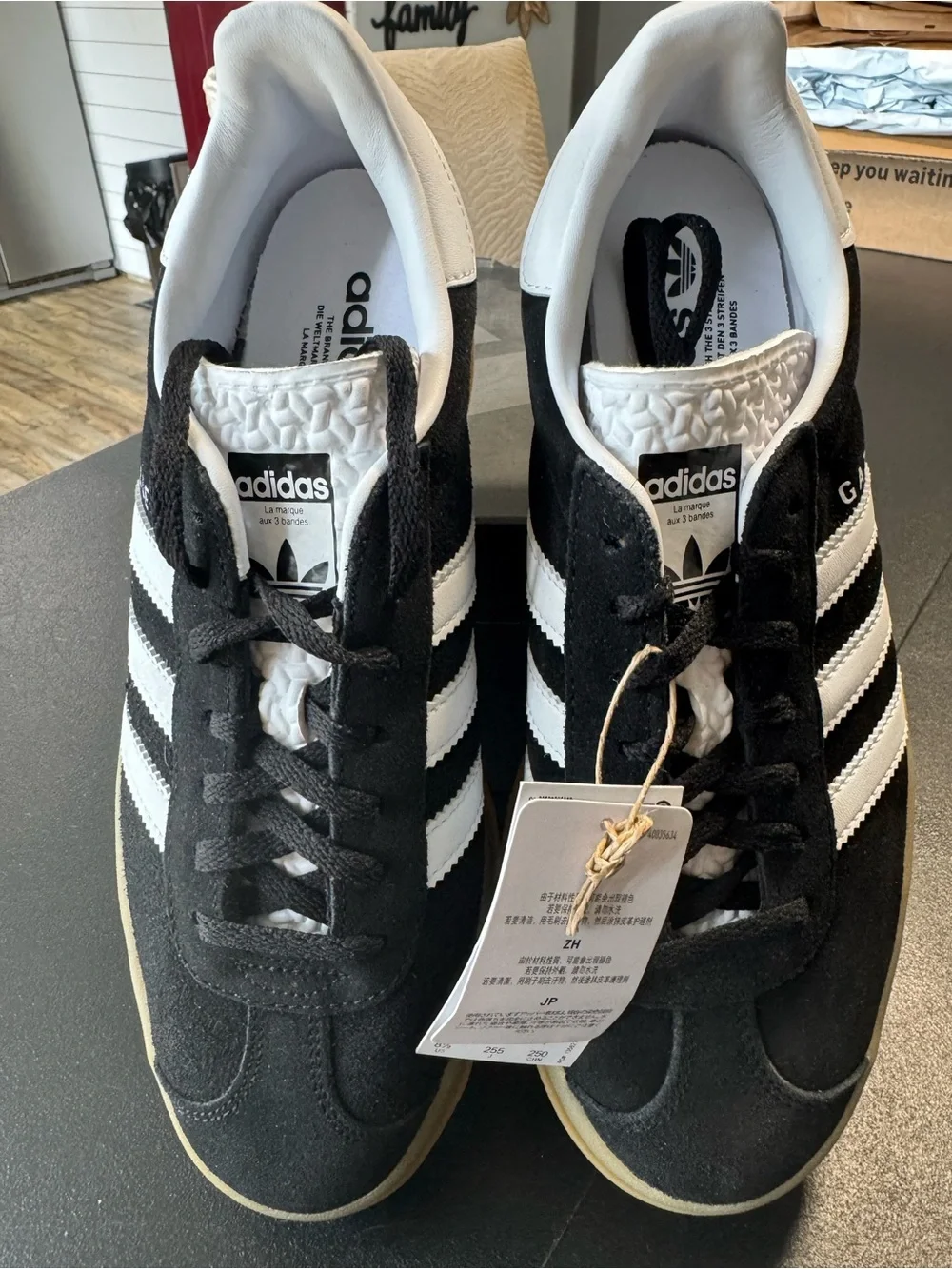 Adidas Gazelle Triple Stack 8.5 Women’s Sneakers - Black / White - Picture 4 of 6